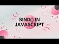 JavaScript Tutorial: Bind()