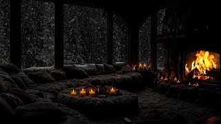 🔴Quiet Winter Night Cabin:🔥 The Calm of a Flickering Fire: Perfect Ambience for Sleep