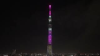 東京スカイツリーLive　2025/02/11　夜　晴れ　気温4度　湿度42％　風4m/s