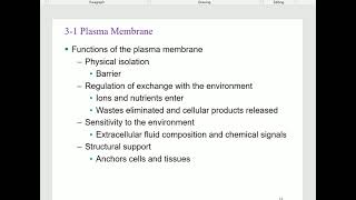 Bio233 A\u0026P 1 Lecture  Chapter 3 The Cellular Level of Organization Part 1 2023