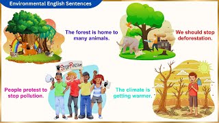 Environmental English | Key Words and Simple Sentences | English Action Verbs  | English Vocabulary