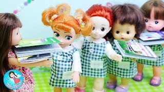 ละครสั้นเด็กโข่ง ตอน เจ้าหญิงอันนาและเพื่อนๆส่งการบ้าน ของเล่นตุ๊กตา ตุ๊กตาเจ้าหญิง Baby Doll