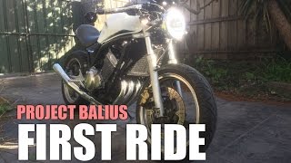 Project Balius - First Ride - Kawasaki ZR250 Cafe Racer