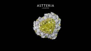 YELLOW DIAMOND RING 4.01CT ASTTERIA