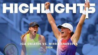 Iga Swiatek vs. Mirra Andreeva - 2024 Cincinnati Open Highlights