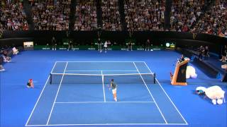 Federer vs Tsonga Amazing Match Point | Australian Open 2014