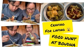 Food Hunt At Boudha| Eating Laping, Momo and Chowmein || Kripa and Sundar