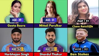 Famous Cricketers And Their Wives : Age Comparison || Cricketers Wife Age difference ||