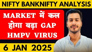 NIFTY PREDICTION FOR TOMORROW \u0026 BANKNIFTY ANALYSIS FOR 6 JANUARY 2025  | MARKET ANALYSIS  TOMORROW