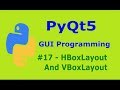 17  PyQt5 HBoxLayout, VBoxLayout And GroupBox Python GUI Programming With PyQt5