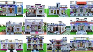 20 Beautiful village single floor home front design ,Indian village single floor home front design