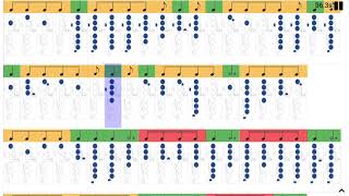 PlayThatSheet: Take five saxophone fingering tablature in real speedy tempo