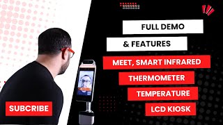 Meet, Smart Infrared Thermometer Temperature LCD Kiosk. FULL DEMO & FEATURES by Brand M3dia