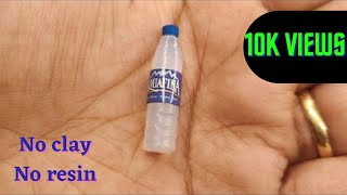 DIY miniature water bottle tutorial | How to make miniature water bottle