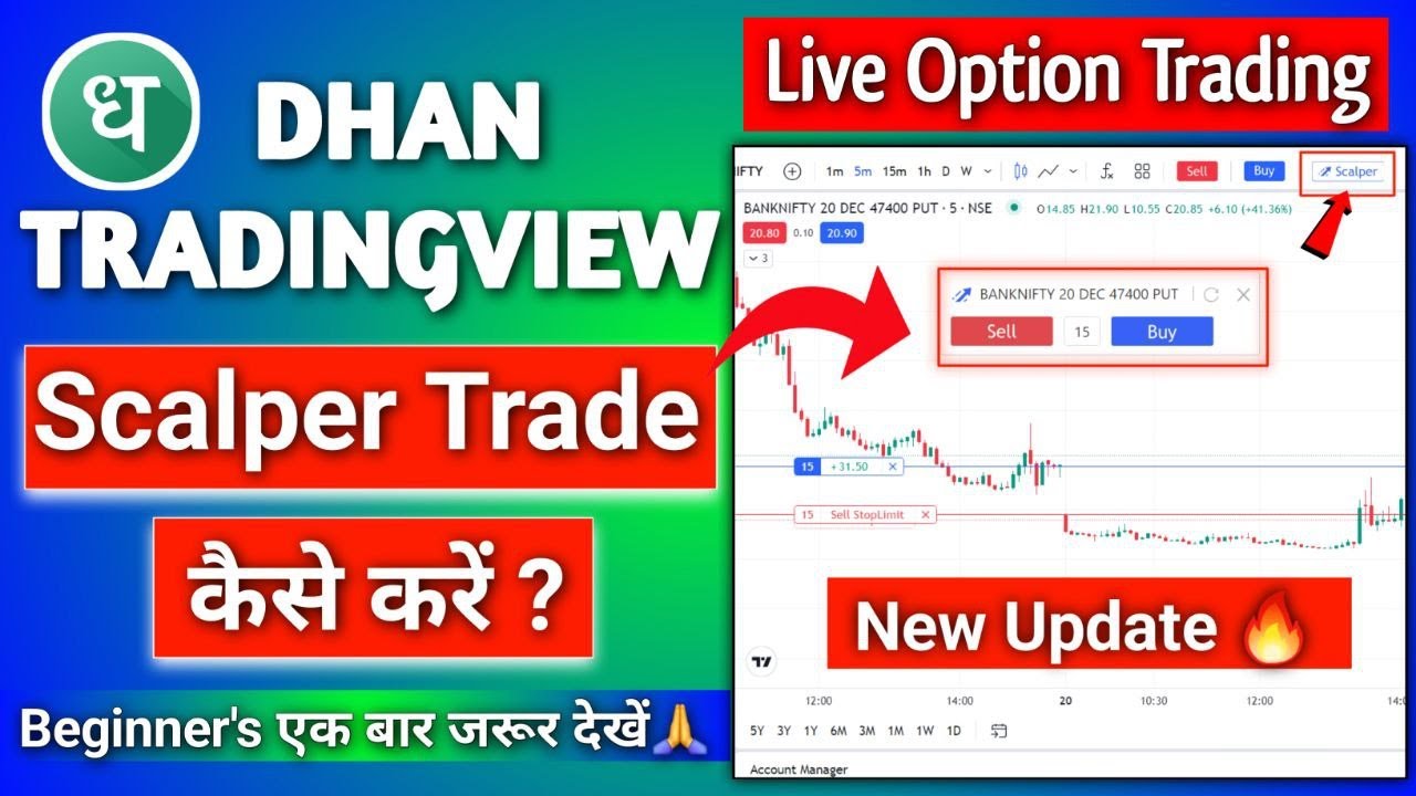 Dhan Tradingview Chart New Update | Scalper Trading Kaise Karen 2023 ...