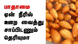 Soaked Almonds Benefits in Tamil | பாதாமை ஏன் நீரில் ஊற வைத்து சாப்பிடணும் தெரியுமா