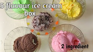 Easy to make different five flavor ice cream | 🍨 ice Cream  Recipe in Tamil