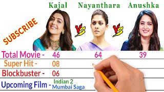 Anushka Shetty Vs Kajal Aggarwal vs Nayanthara Comparison - Bio2oons