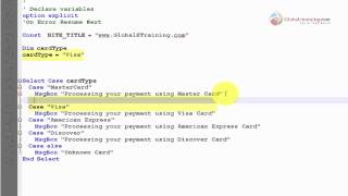 VB Scripting - Conditional Statement - Select Case