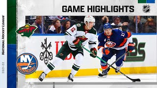 Wild @ Islanders 1/30/22 | NHL Highlights