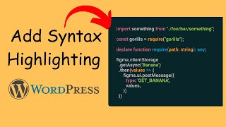 How to Add Syntax Highlighting in Wordpress | Code syntax Highlighting block