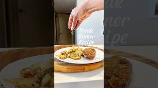 Steak and Potatoes #easyrecipes #foodie #asmrfood #steakdinner #potatorecipe #asmrcooking #shorts