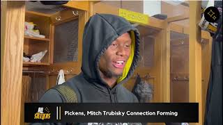 Steelers WR George Pickens Building Connection With Mitch Trubisky