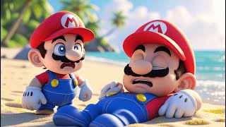 Mario DEATH at beach - Baby Mario enter the Nintendo Switch to help Mario! Mario Story