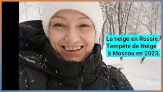 La neige en Russie. Tempête de Neige à Moscou en 2023.