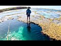 Fishing Reef Holes on a Remote Coast