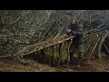 Bushcraft trip - making woodshed - permanent a-frame camp series [part 2 - short version]