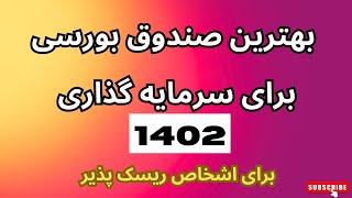 بهترین صندوق برای ســرمایـه گــذاری_ریسک پذیر_1402