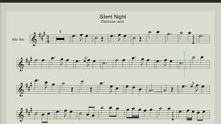 Christmas Carol - Silent Night - Sheet Music For Saxophone Alto