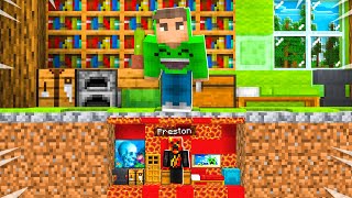 I Built a MINI House Under Jelly's Minecraft House!