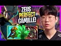 ZEUS PERFECT GAME WITH CAMILLE! - T1 Zeus Plays Camille TOP vs K'sante! | Season 2023