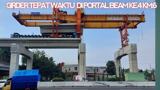 DIKEBUT!!! PEMASANGAN GIRDER  KCIC DI PORTAL BEAM KE 4 REST AREA DK.6 -  UPDATE KERETA CEPAT JKT BDG