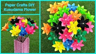 How to make a Kusudama Paper Flower | Easy & Simple Origami Kusudama | DIY Paper Crafts