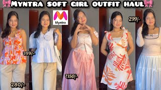 Myntra Soft Girl Outfit Haul| Pinteresty/Floral/ Cute Girly Tops/ Shirt / Dresses| Sale Special!🎀