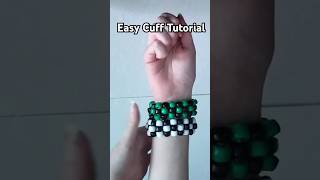 Easy Cuff Tut! Ladder stitch #kandi #kandikid #tutorial #ponybeads