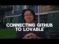 Applied AI Product Management - Connecting GitHub to Lovable