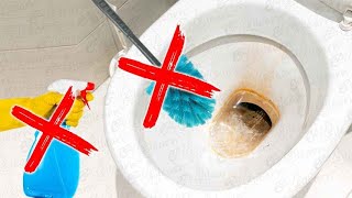 Easy Way to Clean Toilet Bowl Stains | Remove Toilet Hard Water Calcium Deposit Without Scrubbing