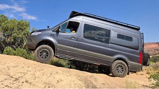 Sprinter Van on King Shocks and Deaver Leaf Springs