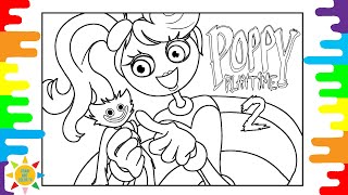 Mommy Long Legs With Huggy Wuggy Coloring Page | Poppy Playtime 2 Coloring|Different Heaven-My Heart
