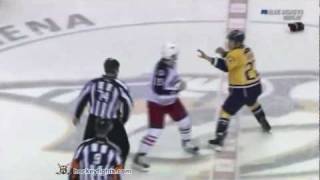 Derek Dorsett vs Jordin Tootoo Nov 19, 2011