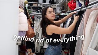 Trying on everything in my closet *closet clean-out*