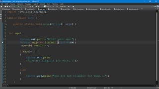 IF-ELSE | Java Program To Check Voting Eligibility | BasicKnowledge