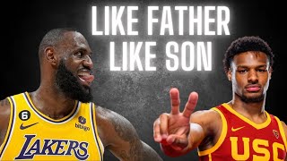 Bronny James follows in Daddy LeBron's Footsteps