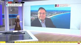 Professor Dimitrios Buhalis interview on SKY NEWS 27th April 2021 on restart tourism in Greece