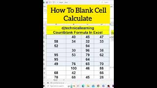 Countblank Formula in Excel | How to Blank Cell Calculate | #exceltutorial #countblank #excel #tips