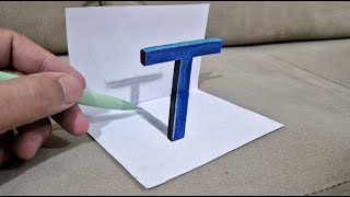 simple 3d drawing on paper how to draw 3d